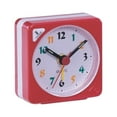 thumbnail image 2 of GUOOL Classique Mini Batterie Réveil Petite Sauqre Voyage Horloge avec Lumière et Snooze Rouge, 2 of 5