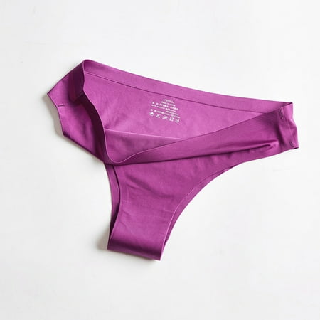 

Mortilo Underwear Womens Workout Thongs Low Rise Panty Bikini Underwear For Women Night Underwear Purple XL