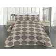 thumbnail image 2 of Ambesonne Tribal Quilted Coverlet 3 Pcs, Bohemian Earthy Ethno Art, Queen Size, Umber Taupe Ivory, 2 of 4