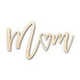 thumbnail image 1 of Mother's Day Craft Unfinished Wooden Cutout "Mom" Script Font DIY handmade Gift 2" / 1/8", 1 of 3