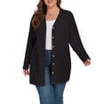 thumbnail image 2 of Cueply Women's Plus Size Cardigan Long Sleeve Lightweight Sheer Open Front Knited Cardigan 1X-4X, 2 of 6