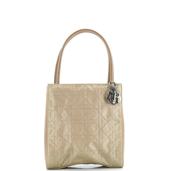 Pre-Owned Vintage Lady Dior Bag Cannage Quilt Nylon Medium By Rebag