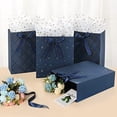 thumbnail image 4 of 4 Pack 13" Large Size Gift Bags Assorted Premium Blue Gift Bags with Tissue Paper Use for Birthdays, Baby Shower,weddings,Party Favor, Holiday Presents-10" X 5" X 13", 4 of 9