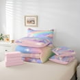 thumbnail image 6 of jejeloiu 3D Colorful Clouds 7-Piece Twin Bedding Sets,Multicolor Gradient Sky Bedding Comforter Set For Girls Kids Reversible, 6 of 8