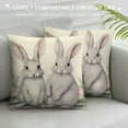 thumbnail image 3 of COMIO  Easter Rabbits Throw Pillow Case Cushion Cover Spring Home Decoration, 3 of 5