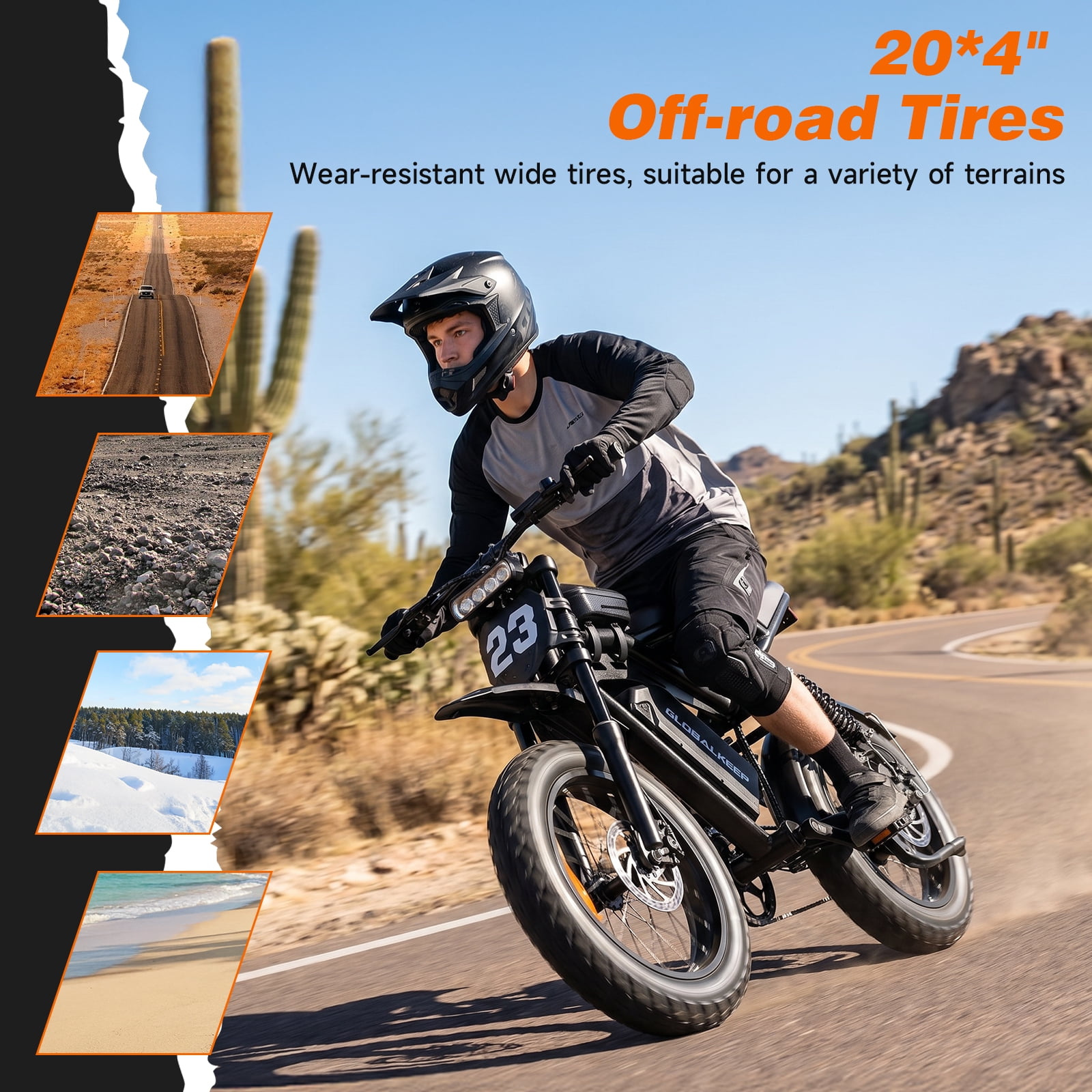 HiKeep 750W 1500W Fat Tire Electric Bike for Adults, 48V 17.5Ah Battery Ebike, Full Suspension E-Bike, Long Range Mountain Electric Bicycle, UL2849