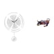 thumbnail image 5 of Reloj colgante de pared, moderno, de resina, con forma de toro, ligero, silencioso, para regalar, adorno acrílico, colección de esculturas de animales, 5 of 8