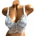 thumbnail image 2 of Victoria's Secret For Love and Lemons Daisy Long Line Lace Bra Blue , Large NWT, 2 of 4