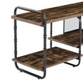 thumbnail image 6 of VECELO TV Stand for TVs up to 65 inch, Entertainment Center Console Table with Storage Shelves for Home/Living Room/Office, Brown, 6 of 8