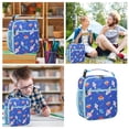 thumbnail image 2 of 2DXuixsh School Lunch Bag for Kids Boys Girls Children's Lunchbox Insulated Reusable Soft Bag Mini Cooler Back to School Hot Meal Kits Girls Boys Lunch Tote Bag Blue, 2 of 7