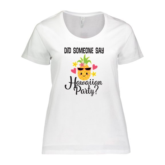 Inktastic Hawaiian Party Pineapple Women's Plus Size T-Shirt