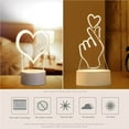 thumbnail image 3 of LED Night Light 3D Night Light Eye Protection Lamp Bedroom Couple Child Birthday Holiday Gift Type 1, 3 of 9