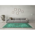thumbnail image 3 of Ahgly Company Indoor Rectangle Medallion Turquoise Blue Traditional Area Rugs, 4' x 6', 3 of 4