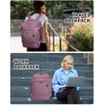 thumbnail image 3 of WANDF 18'' Carry on Travel Backpack with Clear Toiletry Bag,30L Airline Approved Personal Item Bag 18x14x8 with USB Port, Laptop Backpack Casual Daypack for Weekender Business(Pink), 3 of 10