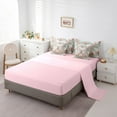 thumbnail image 5 of Manfei Girls Butterfly Bedding Comforter Set 7 Pieces, Pink Rose Floral Queen Bedding Sets, Victorian Pearl Queen Sheet Sets, Microfiber Bedroom Decor, 5 of 8