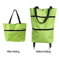 thumbnail image 2 of Foldable Shopping Cart with Wheels, Upgraded 2 in 1 Portable Grocery Cart Foldable with Wheels and Pull Handle for Market & Grocery Runs Gift for Women & Seniors,GREEN, 2 of 7
