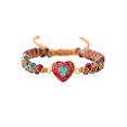 thumbnail image 1 of Sonducket de mujer con forma de corazón, dije de piedras preciosas naturales, pulseras hechas a mano con dije de corazón de piedra Natural Ropa, zapatos y accesorios Miscelánea Rojo, 1 of 6