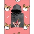 thumbnail image 3 of Welsh Corgi Puppy Let's Party Hoodie Women -Image by Shutterstock, Female Large, 3 of 4