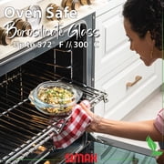 Simax Casserole Dish with Lid Microwave & Oven Safe Clear Glass Cookware, 0.75 Quart