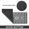 thumbnail image 4 of 2 Piece Boho Kitchen Rugs Set, Farmhouse Bohemian Decor Washable Absorbent Non-Slip Floor Mat for Sink, Home Indoor Carpet Laundry Kitchen Dining Room 17"x47"+17"x30" Gray, 4 of 6