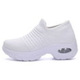 thumbnail image 3 of Women's Walking Shoes - Sock Sneakers Slip on Mesh Platform Air Cushion Athletic Shoes Work Nurse Comfortable, 3 of 6