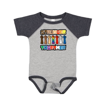 

Inktastic Stronger Together with Pride Large Gift Baby Boy or Baby Girl Bodysuit