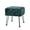 Teal, variant on Home Soft Things Brick Textured Faux Fur Stool Chair, Upholstered Footrest Ottoman with Black Metal Legs and Padded Seat - Teal - 17''x17''x17''