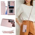 thumbnail image 1 of Crossbody PU Leather Case For Samsung Galaxy S23 S22 Plus Note 20 Ultra Wallet Card Slot Stand Holder Phone Bag Cover, 1 of 5