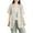 Gray, variant on 2026 Summer Women's Short Sleeve Linen Blend Blazer Jacket Lightweight Breathable Collarless Casual Tops