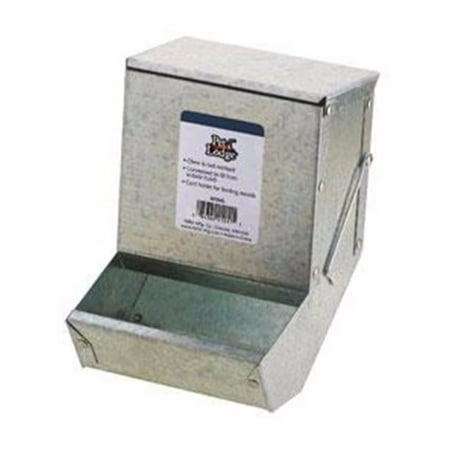Miller Manufacturing Rabbit Feeder with Metal Bottom and Lid Rust Resistant 5in
