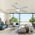 thumbnail image 7 of 52-inch White Ceiling fan with Light & Remote Color Changing Reverse Airflow Ceiling Fan, 7 of 7
