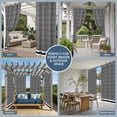 thumbnail image 5 of Farmhouse Black White Striped Outdoor Curtains for Patio Waterproof, Windproof Privacy Curtains with Weighted Bottom, Modern Stripes Outside Drapes for Picnic Garage Backyard Cabana 54"x84" 1 Panel, 5 of 8