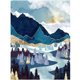 thumbnail image 1 of Kit de pintura de diamantes, kits de arte de diamantes para adultos, pintura abstracta con diamantes redondos para regalo, decoración de pared (12 x 16) (Mountain Sunrise), 1 of 5