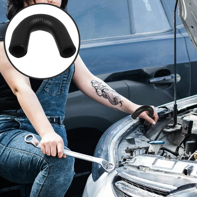 LITINKIMI Car Heater Core Hose Black Rubber U Shape Bypass Hose for Engine Cooling System