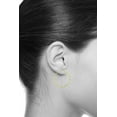 thumbnail image 2 of Wellingsale Ladies 14k Yellow Gold Polished Diamond Cut 2.6mm Hinged Hoop Earrings (55 x 55 mm), 2 of 7