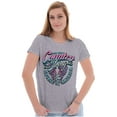 thumbnail image 4 of Cute Spirit of America Angel Wings Womens Slim Fit Graphic Tee Brisco Brands S, 4 of 5
