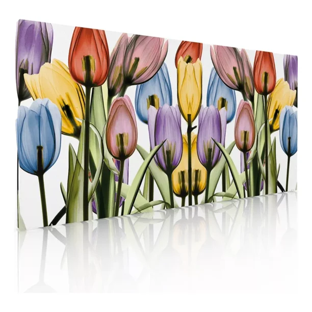 Cuadro Decorativo Moderno Canvas Para Sala Tulipanes Color