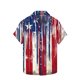 thumbnail image 1 of Camisa Impresa de Manga Larga para Hombre con Cuello Girado, Blusa de Botón Casual Blusa de Manga Corta, 1 of 5