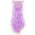 thumbnail image 2 of SHCKE Full Head Clip in Hair Extensions Colorful 26" Long Straight Hair Extensions 24" Fluffy Curly Wavy Hair Extension Synthetic Hair Pieces for Women, 2 of 5