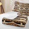 thumbnail image 4 of Homewish Aztec Geometric Rhombus Twin Quilt Set,Vintage Brown Boho Twin Coverlet Set,2 Pieces, 4 of 7