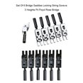 thumbnail image 4 of pitrice 6pcs Guitar Bridge Brand New Block Electric Components Saddle Instrument Music Saddles Entertainment with Wrench GAQ75 Black, 4 of 6
