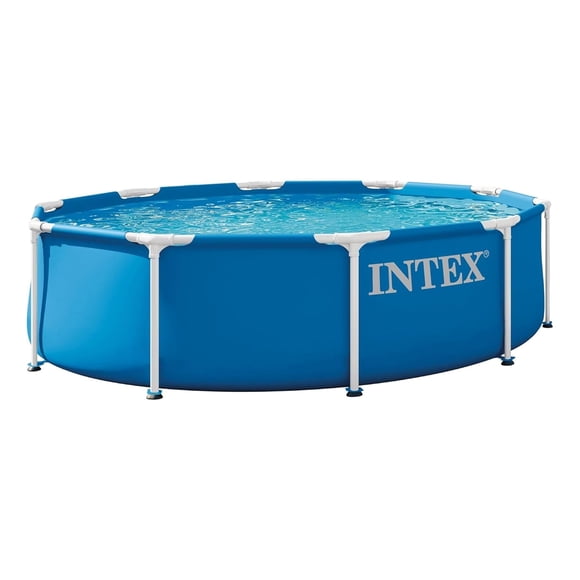 INTEX 28200EP 10Ft X 30In Metal Frame Above Ground Pool, Pool Only (Pump Not Included)