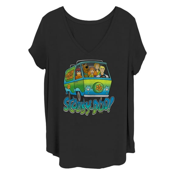 Women's Scooby Doo Colorful Van Shot  Graphic T-Shirt