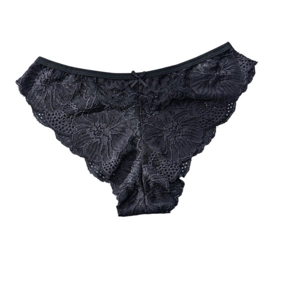 Qingpeng Womens Floral Lace Briefs Cotton Crotch Lightweight Breathable Bow Detail Underwear Size S-XL