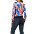 thumbnail image 3 of INSPIRE CHIC Blouson Bomber pour Femme Coupe Ajustée Léger à Fermeture Éclair TP Bleu Lac, 3 of 7