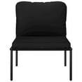 thumbnail image 2 of vidaXL 3 Piece Garden Lounge Set with Cushions Black PVC, 48594, 2 of 12