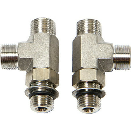 - SeaStar HF6006 Stainless Steel Vertical Tee Fitting for SeaStar Steering Cylinders and Helm Pumps