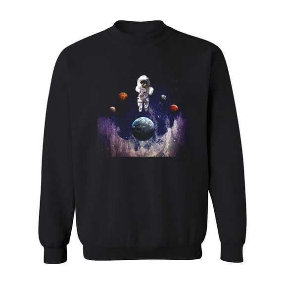 Astronaut In Space. Sweatshirt Men -Image by Shutterstock, Male x-Large
