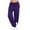 Purple, variant on Plebaso Womens Casual Pants Drawstring Wide Leg Pants Comfortable Loose Button Trousers with Pockets