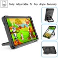 thumbnail image 3 of Kids Case for Samsung Galaxy Tab A7 Lite 8.7 inch 2021 Tablet with PET Screen Protector, Dteck 360 Degree Swivel Handle Grip Stand Heavy Rugged Shockproof Case for Samsung SM-T220/T225,Black, 3 of 9